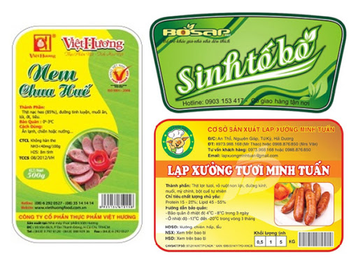 In nhãn thực phẩm - In nhanh Sài Gòn. In Hộp Giấy - Thùng carton - Tem nhãn