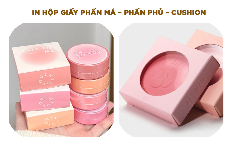in hộp giấy đựng hộp phấn