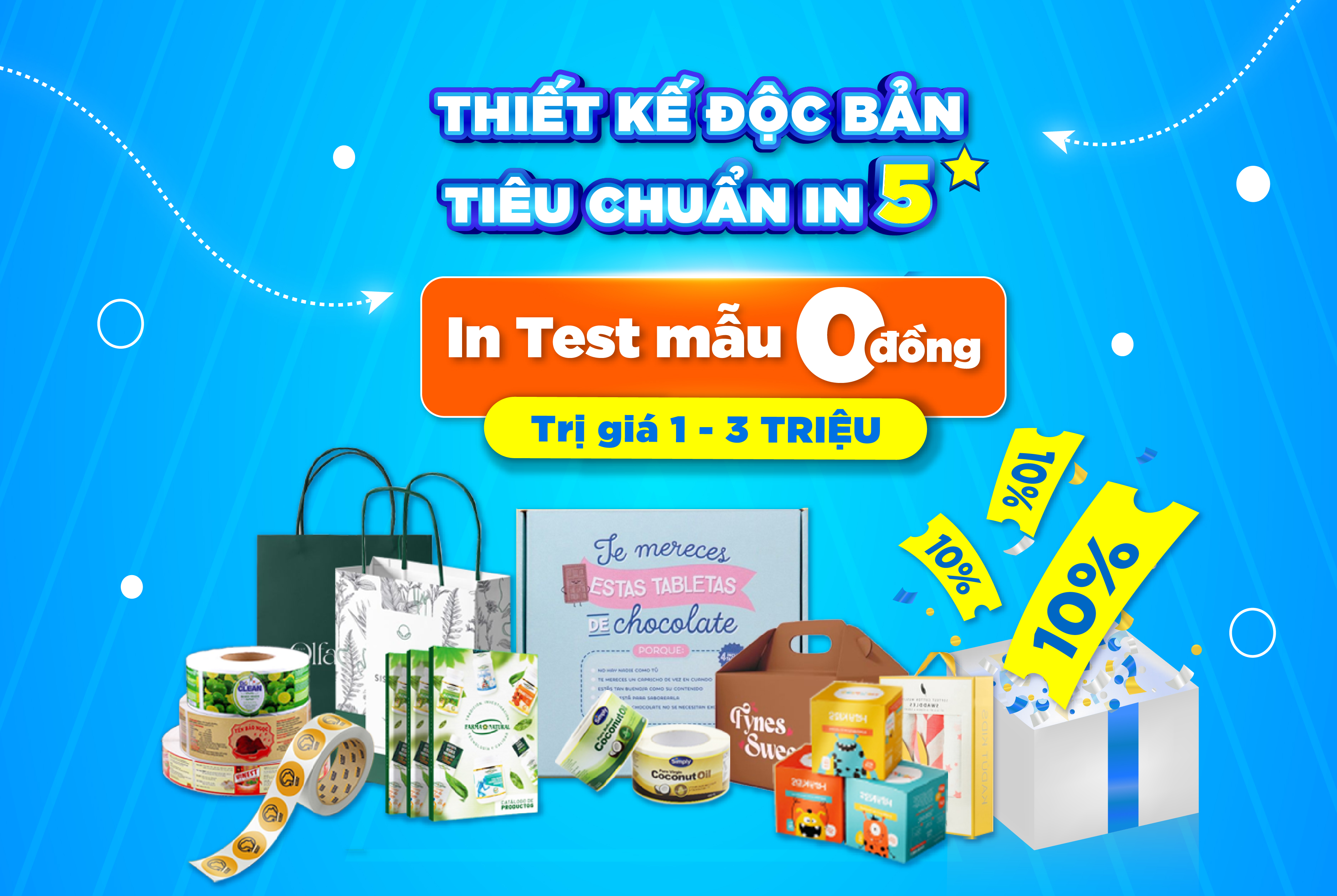 khuyến mãi in hộp giấy